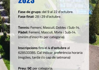 Campionat Social de Tennis i Pàdel 2023