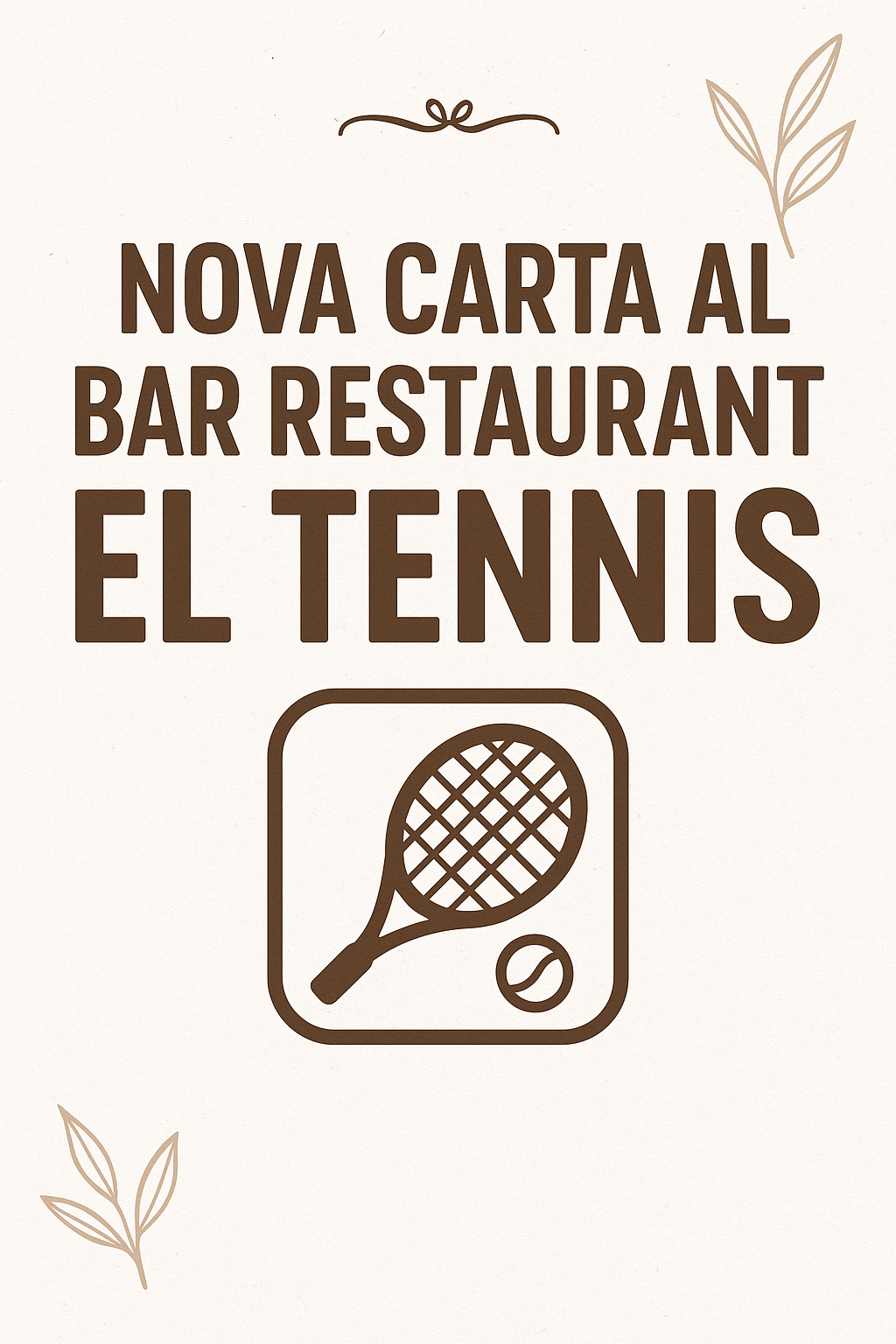 Nova Carta al Bar Restaurant de l'AER